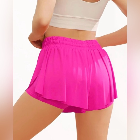 Flowy Running Shorts Fitness Women Workout Shorts Large - Picture 2 of 6